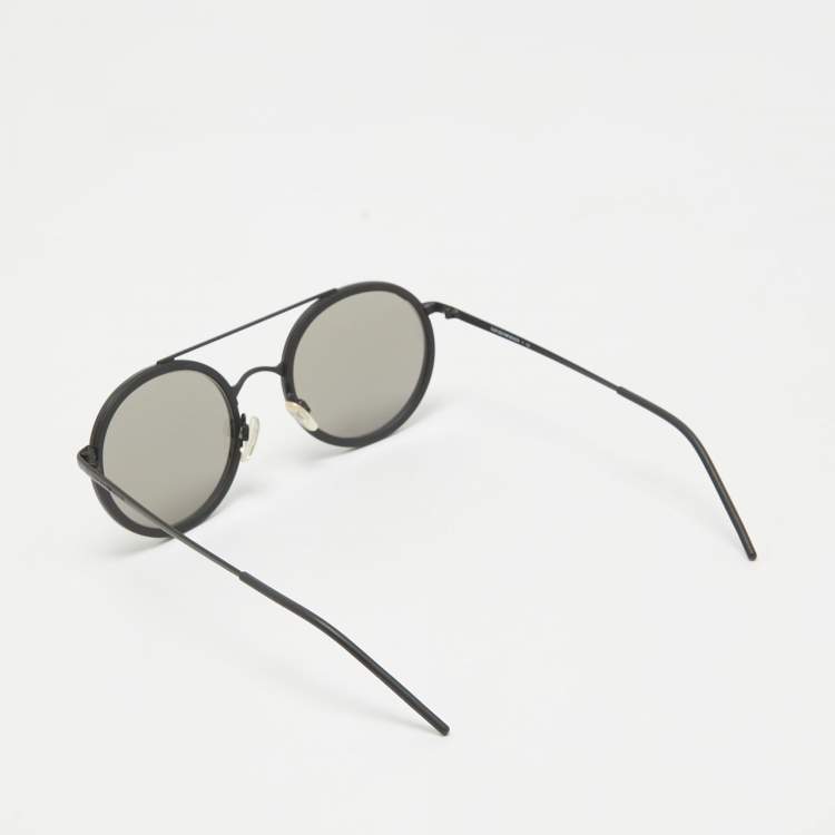 Emporio Armani Black Mirrored EA 2041 Round Sunglasses Emporio Armani TLC