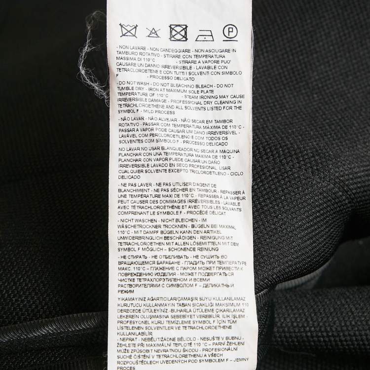Pre Owned Emporio Armani Black Synthetic Knit Belted Coat 
