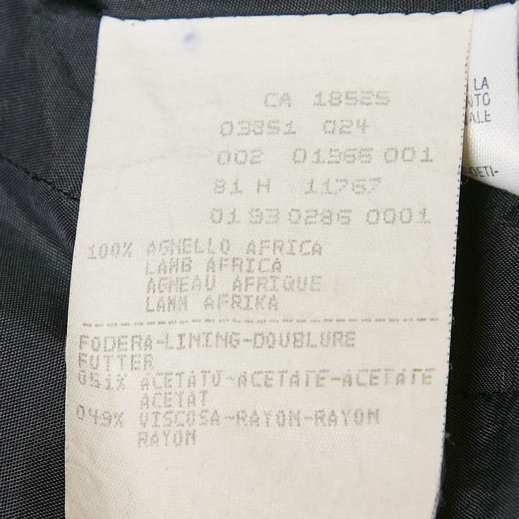 Pre Owned Emporio Armani Black Leather Cut-Out Detail Jacket S