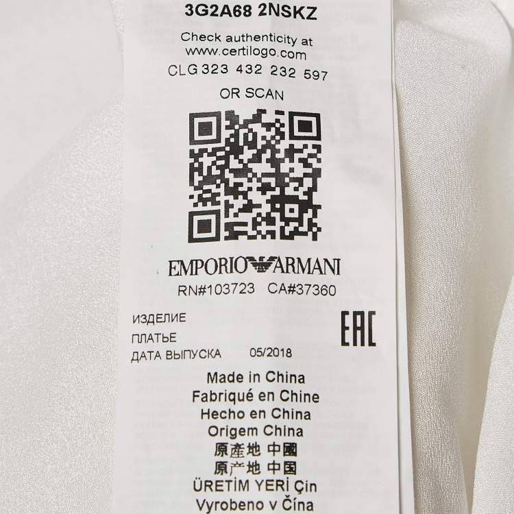 Pre Owned Emporio Armani Multicolor Printed Cotton Blend Sleeveless Maxi Dress L