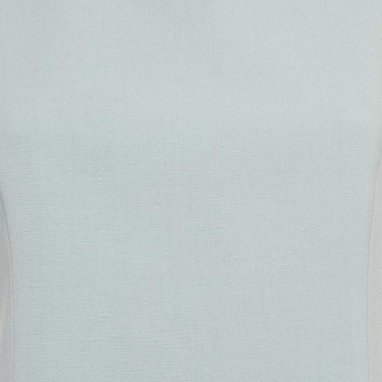 Pre Owned Emporio Armani Grey Crepe Sleeveless Mini Dress M