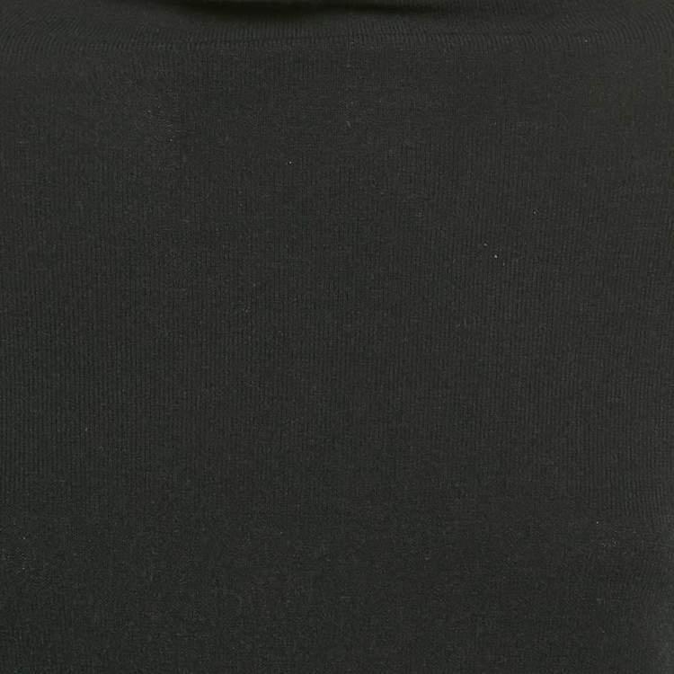 Pre Owned Emporio Armani Black Turtleneck Pocket Detail Long Sleeve Pullover L