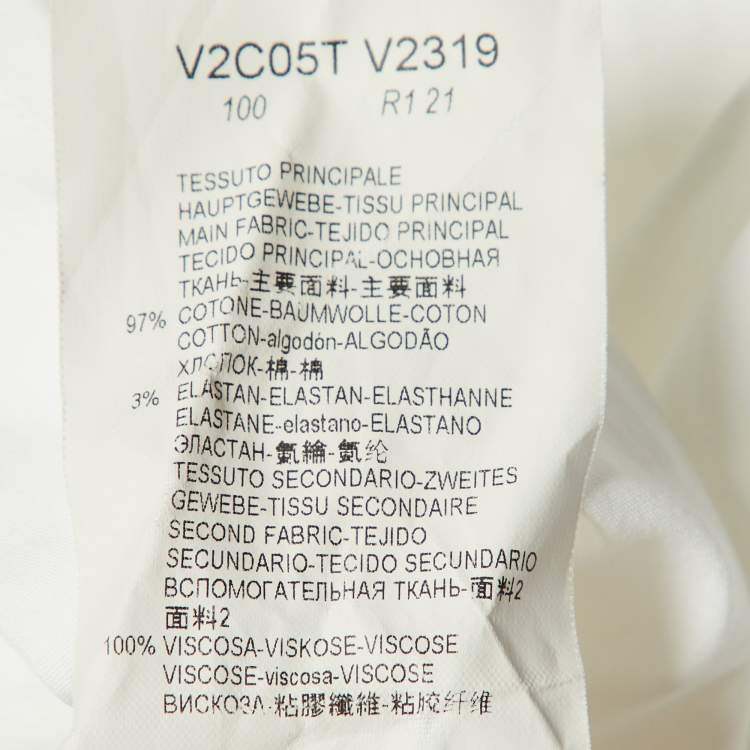 Pre Owned Emporio Armani White Cotton Button Front Shirt M 