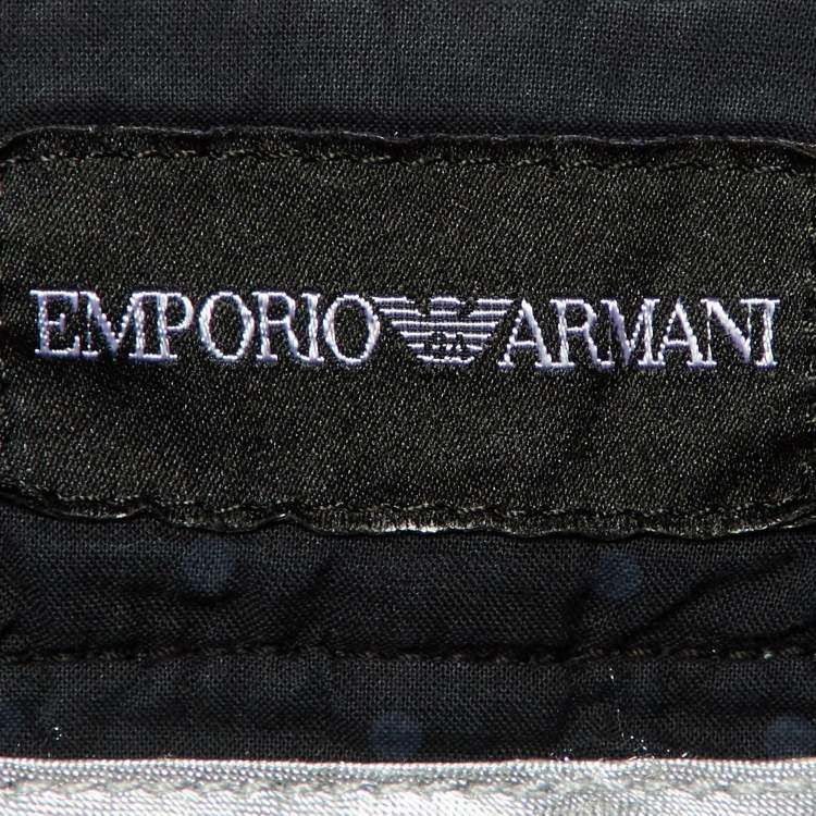 Pre Owned Emporio Armani Black Cotton Slim Fit Jeans M/Waist 34"