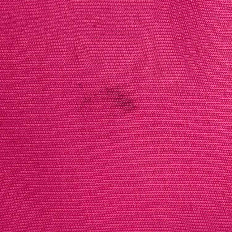 Pre Owned Emporio Armani Pink Mesh Pocket Detail Cotton T-Shirt M
