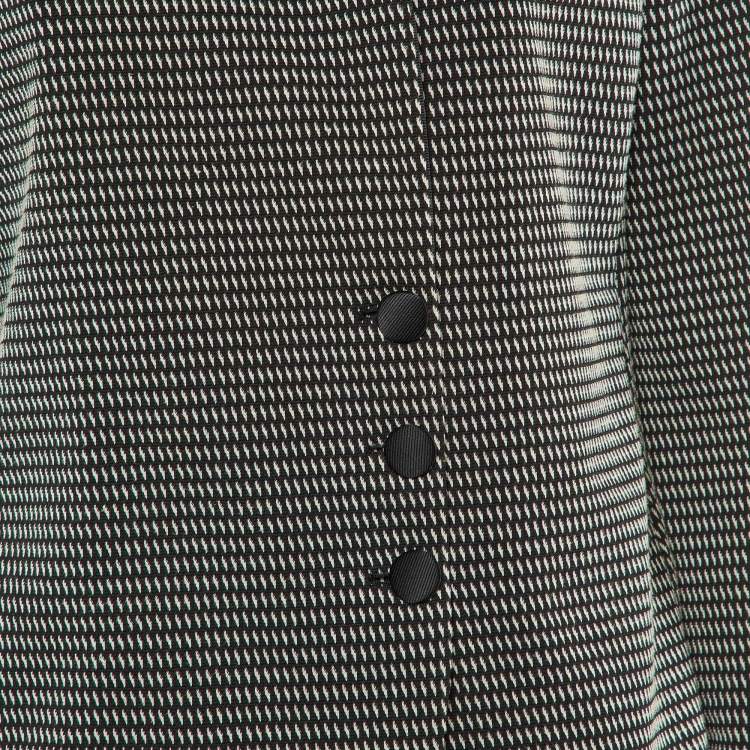 Pre Owned Emporio Armani Black Knit Double Breasted Jacket XL