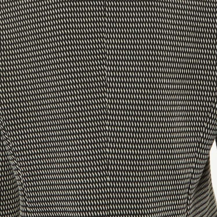 Pre Owned Emporio Armani Black Knit Double Breasted Jacket XL