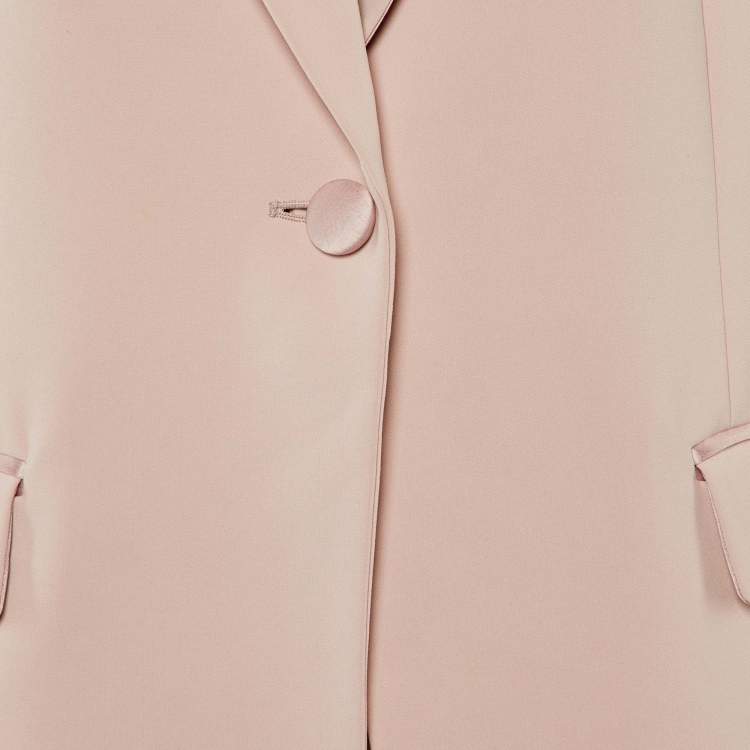 Pre Owned Emporio Armani Pink Crepe Pant Suit L
