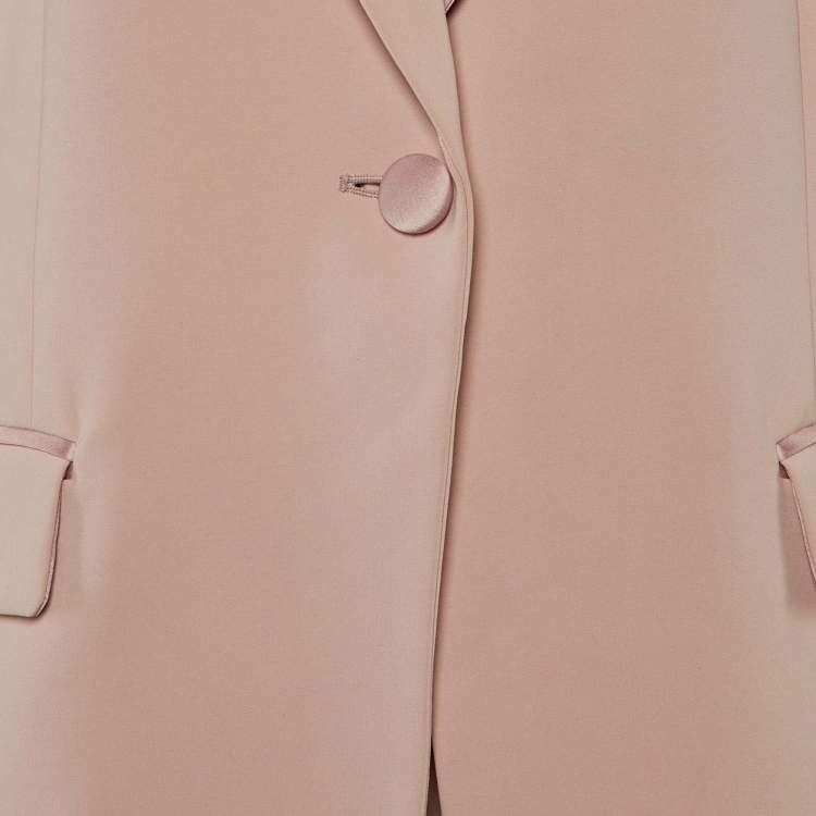 Pre Owned Emporio Armani Pink Crepe Pant Suit L