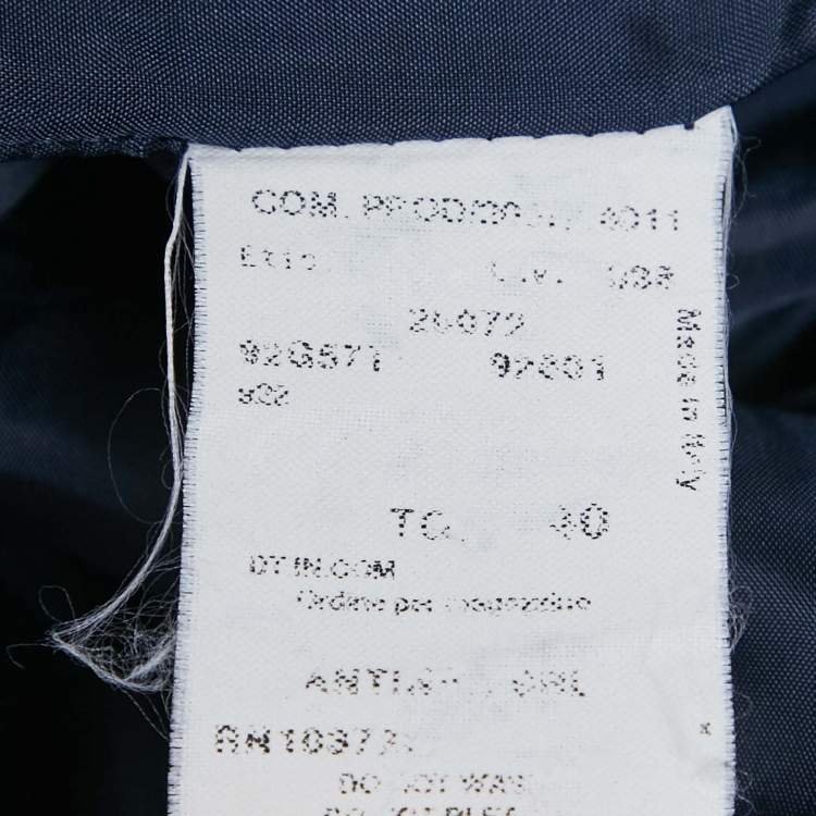 Pre Owned Emporio Armani Purple Navy Blue  Single Breasted Blazer M