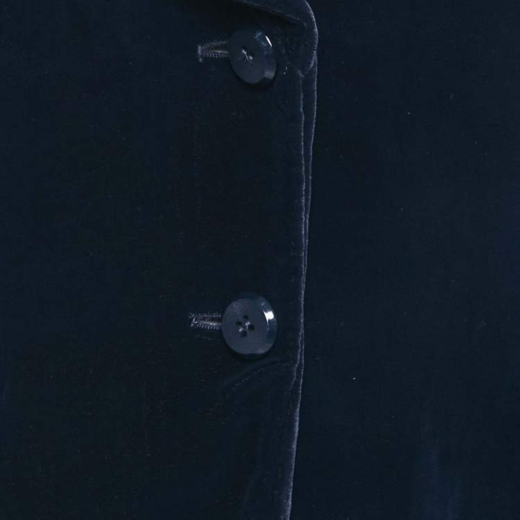 Pre Owned Emporio Armani Purple Navy Blue  Single Breasted Blazer M