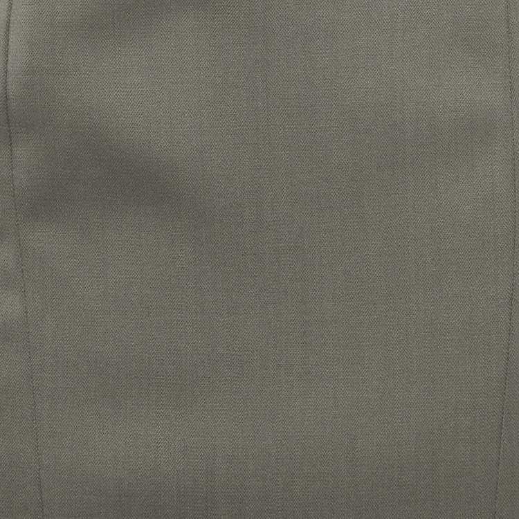 Pre Owned Emporio Armani Green Wool Pencil Skirt M