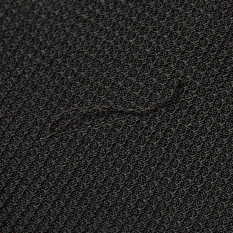 Pre Owned Emporio Armani Black Crepe Regular Fit Pants M