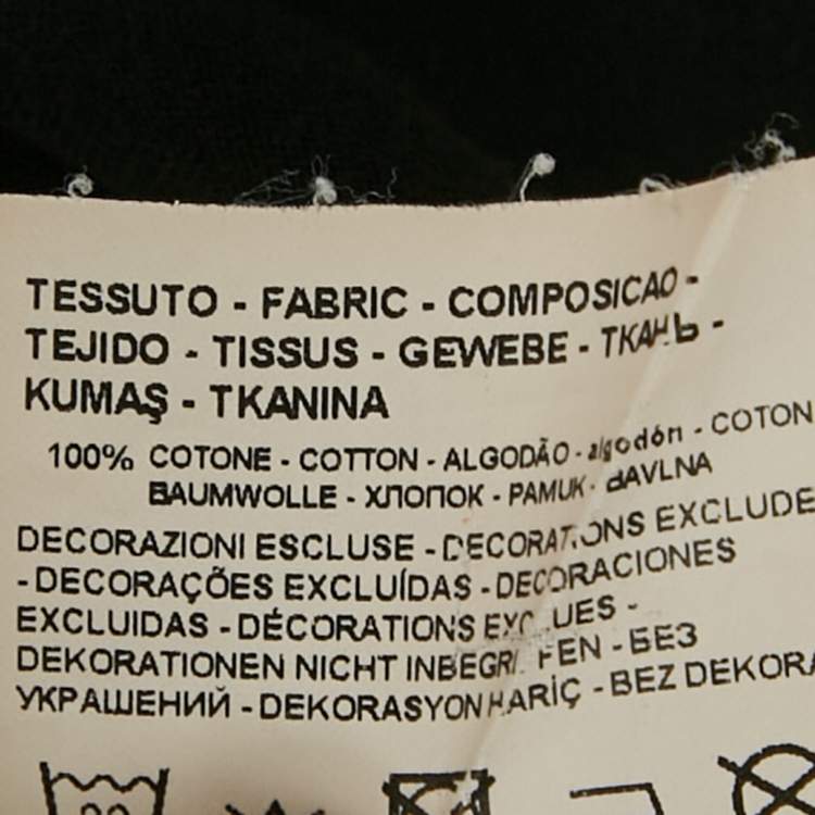 Pre Owned Emporio Armani Black Printed Jersey Crewneck T-Shirt L