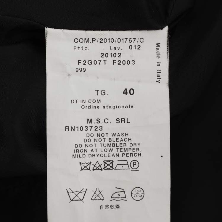 Pre Owned Emporio Armani Black Crepe Single Breasted Blazer S