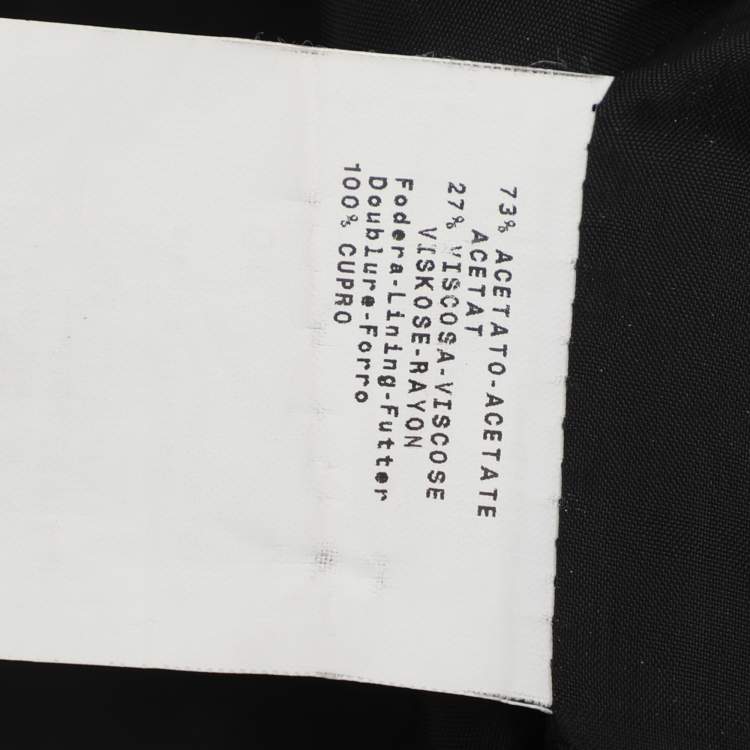 Pre Owned Emporio Armani Black Crepe Single Breasted Blazer S