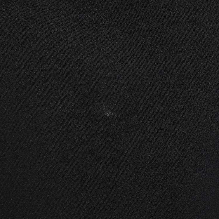 Pre Owned Emporio Armani Black Crepe Single Breasted Blazer S