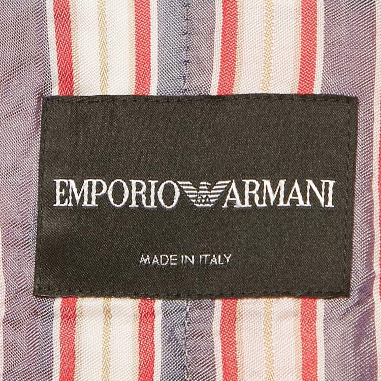 مملوكة مسبقًا Emporio Armani Pink Basket Weave Jacket S 