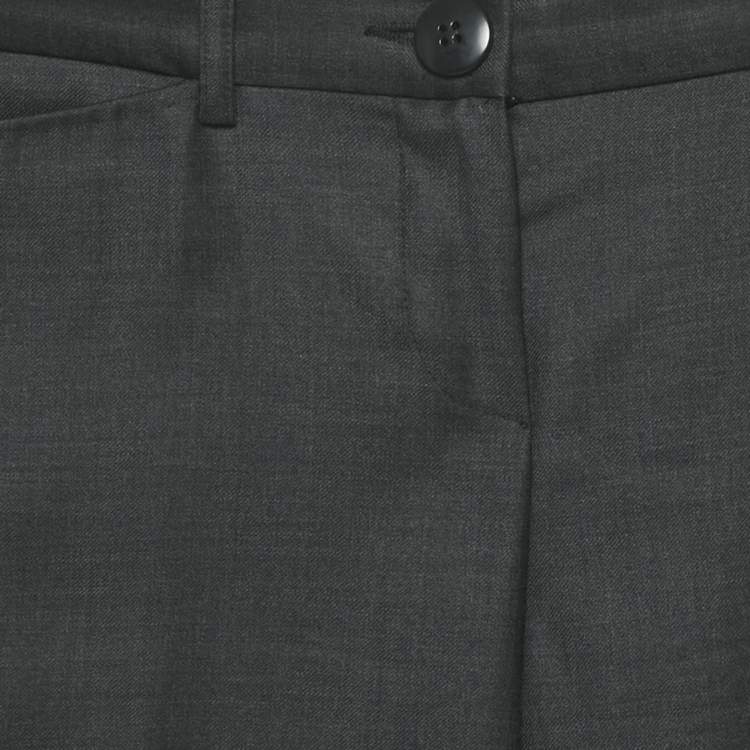 Pre Owned Emporio Armani Grey Virgin Wool Suit S