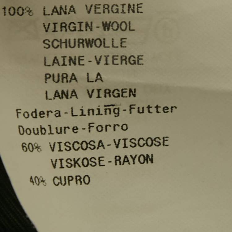 Pre Owned Emporio Armani Grey Virgin Wool Suit S