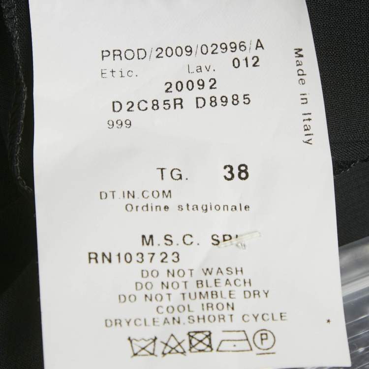 مملوكة مسبقًا Emporio Armani Black Beaded Chiffon Semi Sheer Shirt S