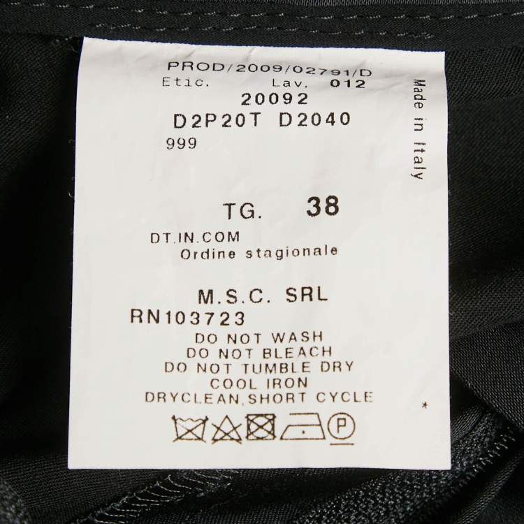 Pre Owned Emporio Armani Silk Pleat Detail Short S