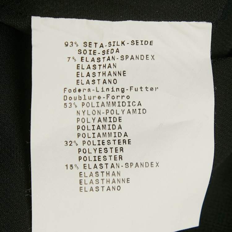 مملوكة مسبقًا Emporio Armani Black Silk Bow Detail Top S