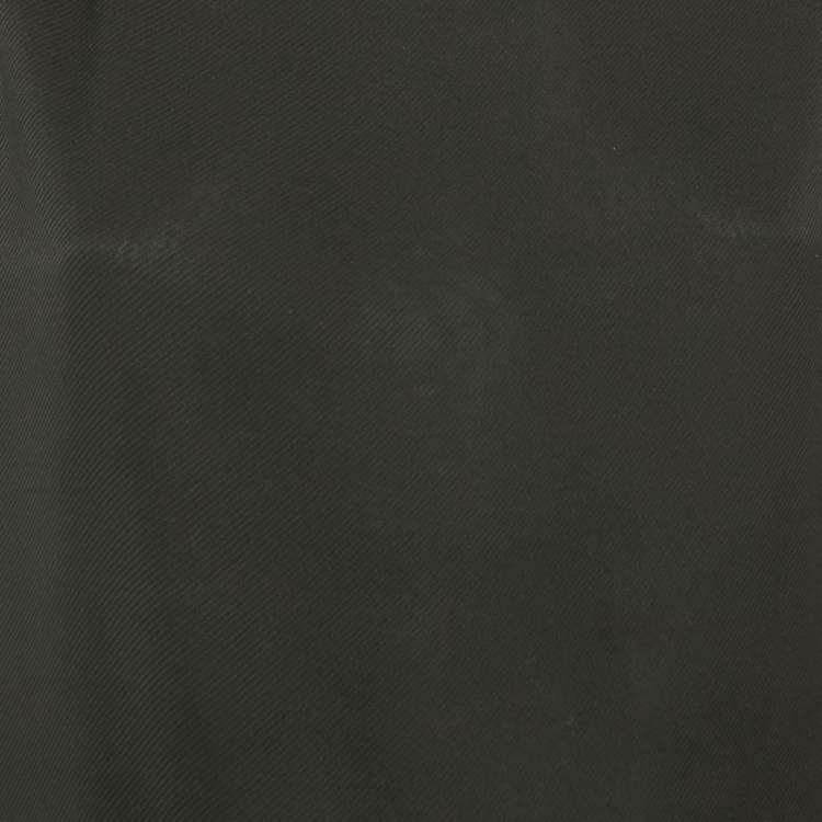 Pre Owned Emporio Armani Black Silk Cropped Top S