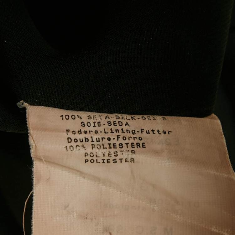 Pre Owned Emporio Armani Black Silk Cropped Top S