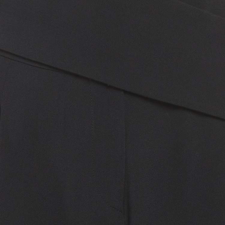 Pre Owned Emporio Armani Black Crepe Trousers S