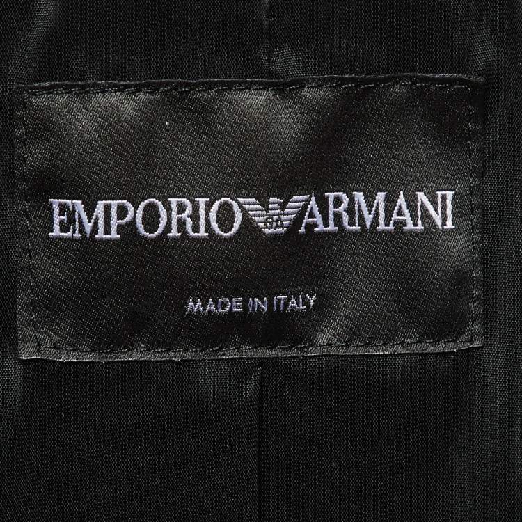 Pre Owned Emporio Armani Pink Snake Embossed Leather Jacket M