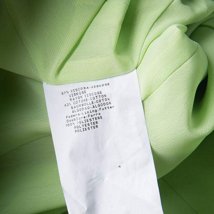 Pre Owned Emporio Armani Green Strapless Dress M