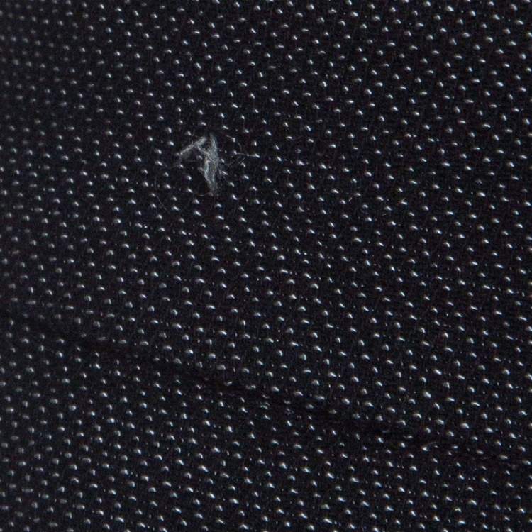 Pre Owned Emporio Armani Monochrome Dotted Wool Tailored Pants M