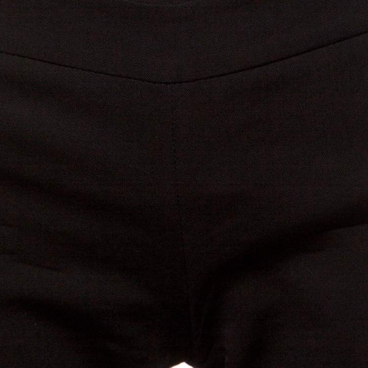 Pre Owned Emporio Armani Black Wool Tailored Pants S