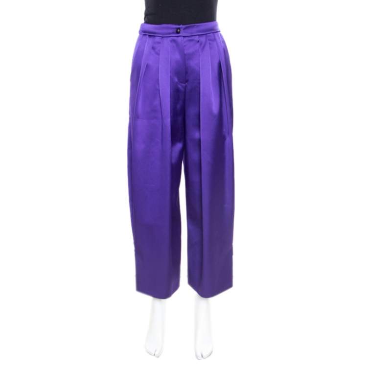 Buy Ginger by Lifestyle Purple Mid Rise Cropped Pants for Women Online   Tata CLiQ