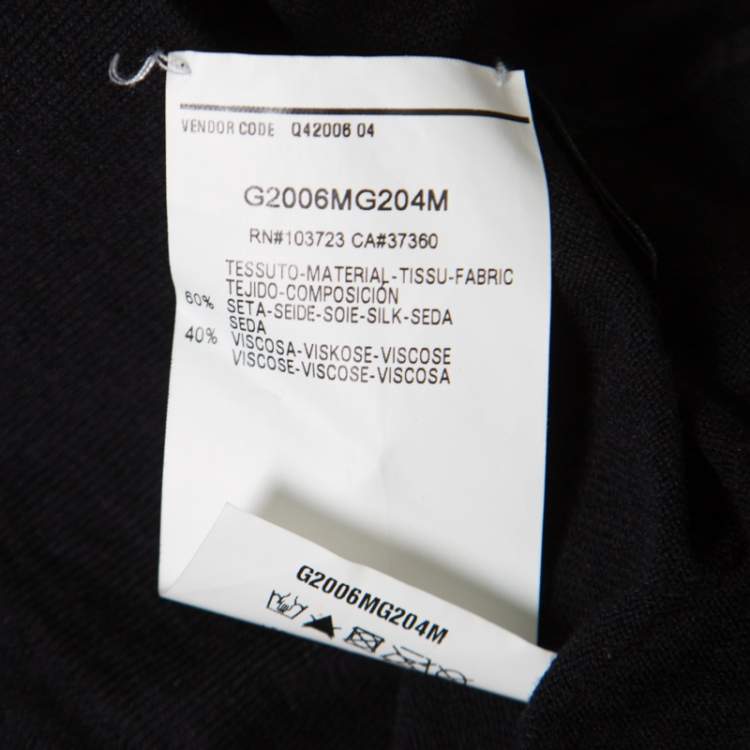 Pre Owned Emporio Armani Black Embellished Sleeve Cardigan S