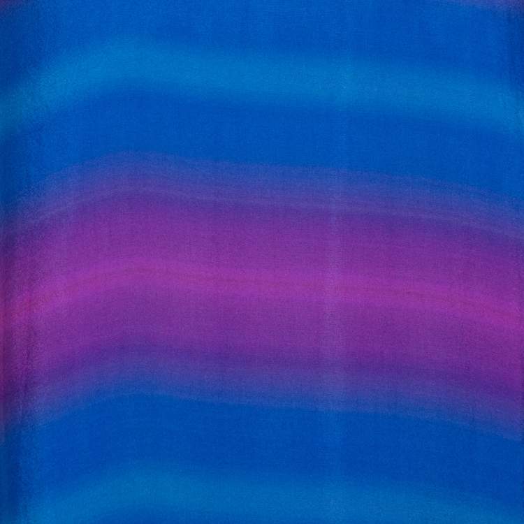 Pre Owned Emporio Armani Blue & Pink Gradient Print Silk Tunic L
