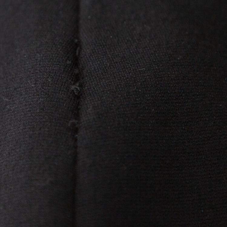 Pre Owned Emporio Armani Black Knit Double Breasted Bodysuit Jacket S