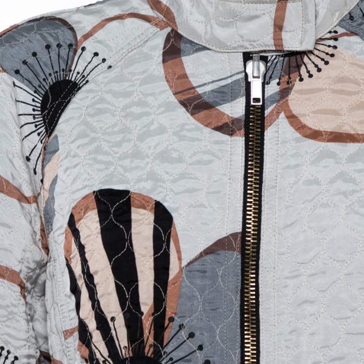 Pre Owned Emporio Armani Multicolor Floral Print Quilted Jacket L