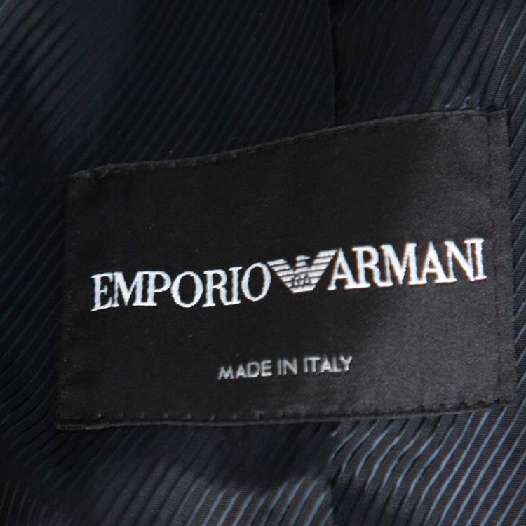 مملوكة مسبقًا Emporio Armani Black Crepe Double Breasted Jacket S
