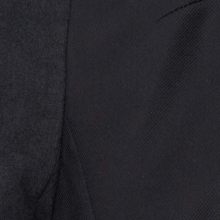 Pre Owned Emporio Armani Black Stretch Silk Sleeveless Top M