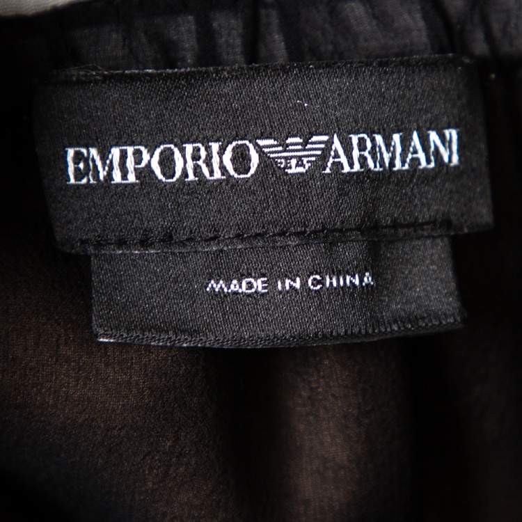 Pre Owned Emporio Armani Colorblock Layered Silk Chiffon Camisole M