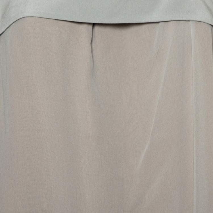 Pre Owned Emporio Armani Colorblock Layered Silk Chiffon Camisole M