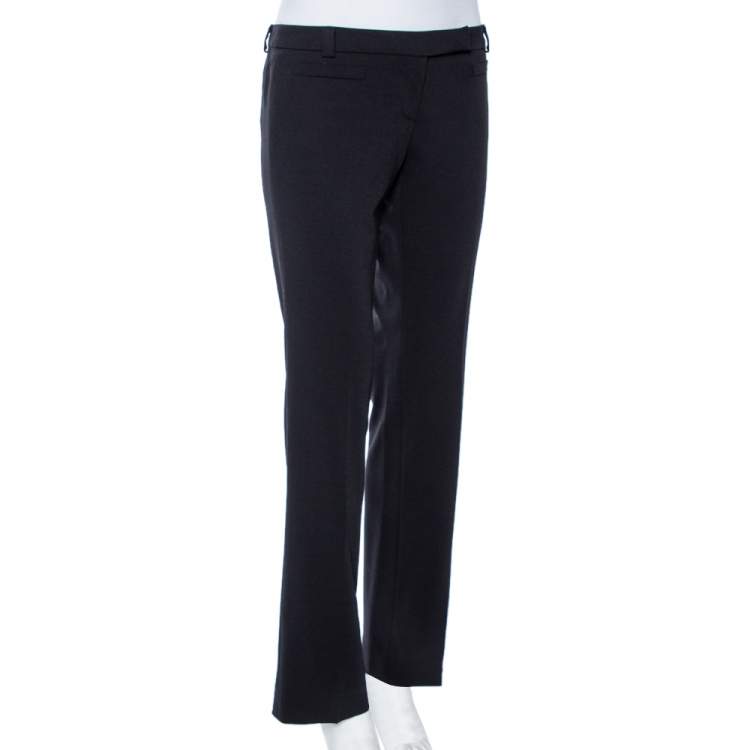 Black Quilted Trousers by Giorgio Armani on Sale