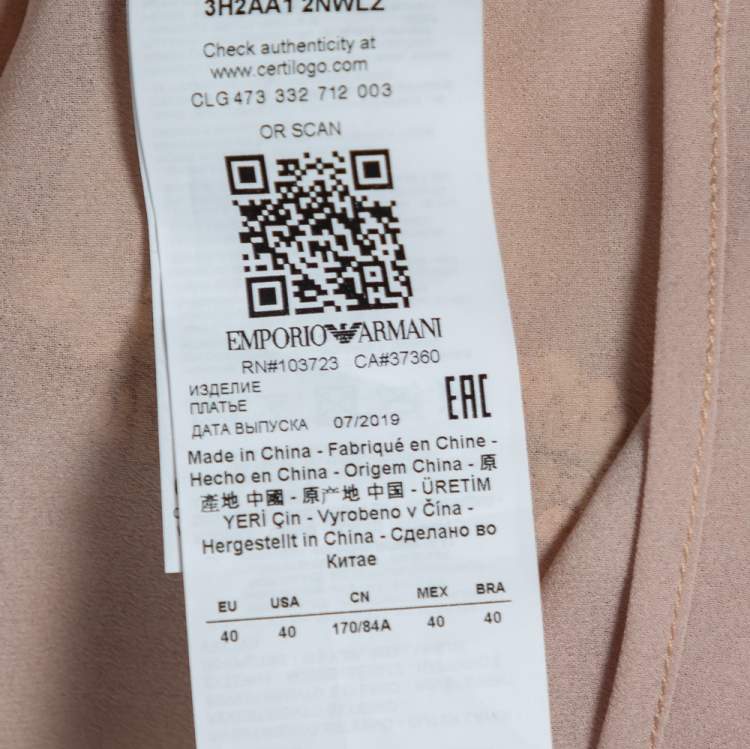 Pre Owned Emporio Armani Gold Sequin Embellished Mini Dress S