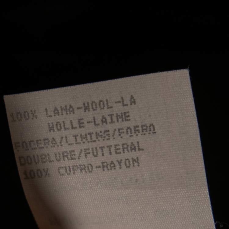 Pre Owned Emporio Armani Black Wool Single Breasted Blazer S