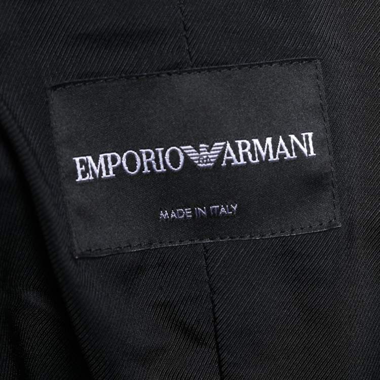 مملوكة مسبقًا Emporio Armani Black Crepe Single Breasted Blazer S