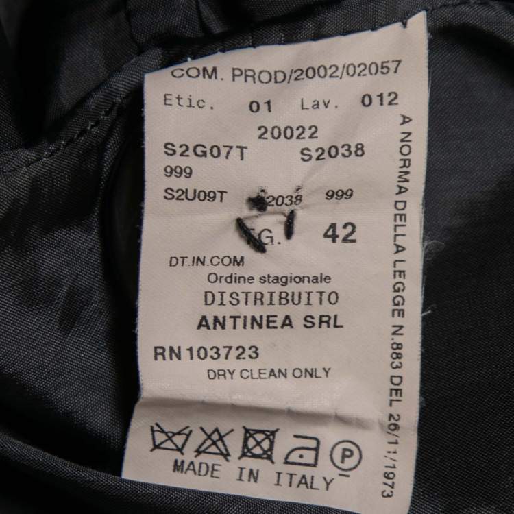 مملوكة مسبقًا Emporio Armani Black Wool Single Breasted Blazer M