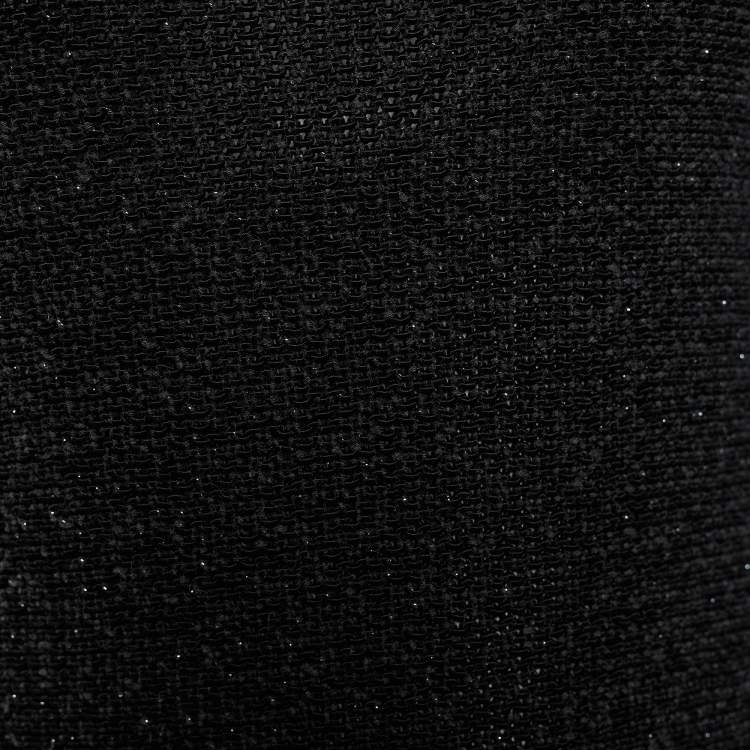 Pre Owned Emporio Armani Black/Grey Knit Dress S