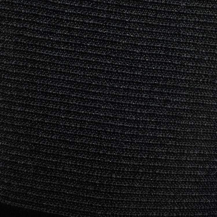 Pre Owned Emporio Armani Black Knit Sleeveless Top S